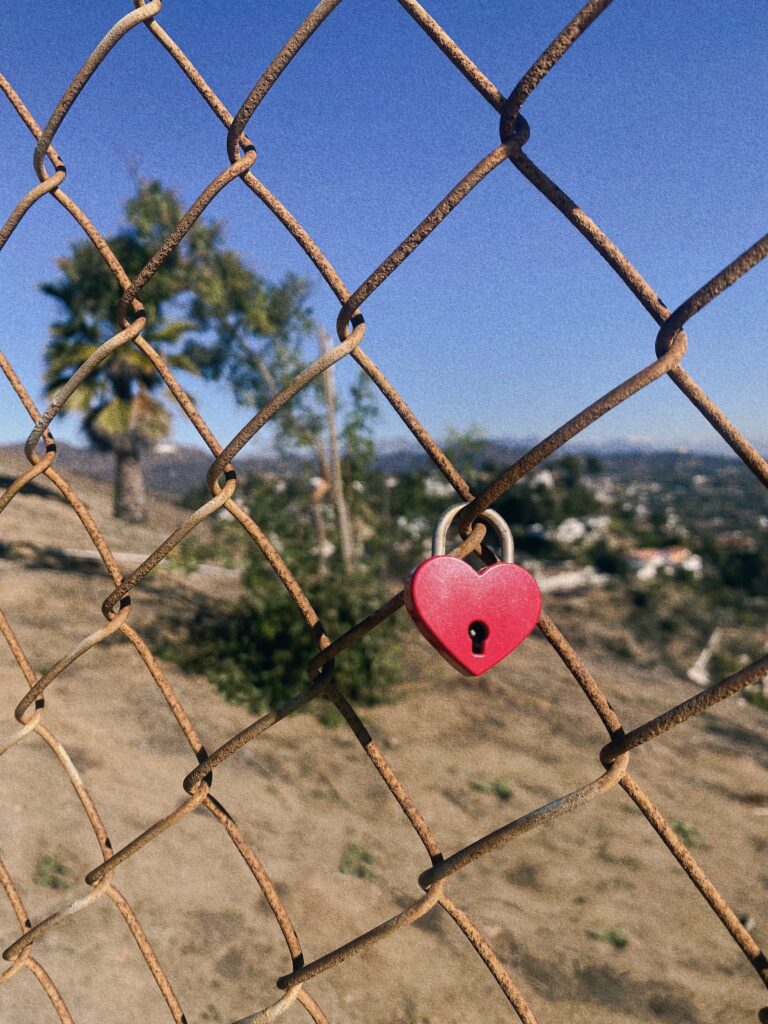Gate With Red Heart Locket