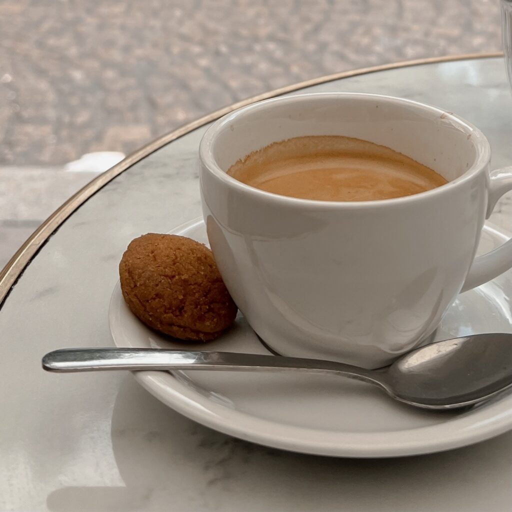 cafe creme coffee in paris